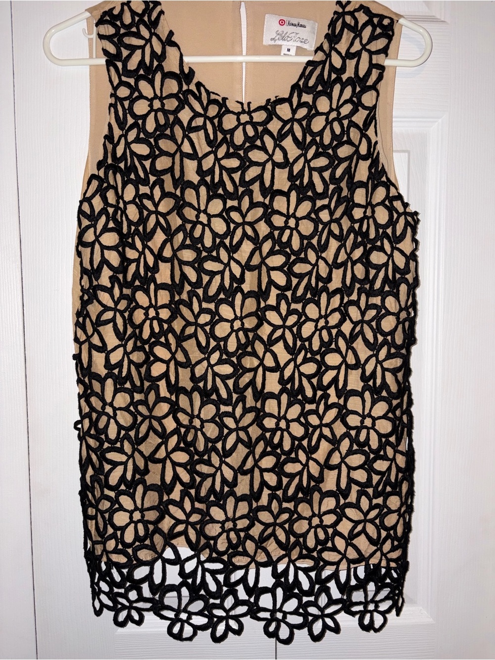 Vintage Lela Rose Neiman Marcus Target 2012 Guipure Lace & Silk Blend Top M